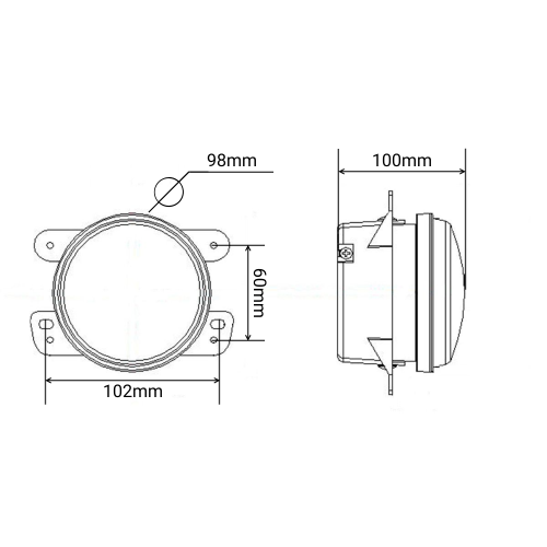 Светодиодные противотуманные фары универсальные 30 Вт с ДХО 1430W DHO