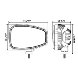 Светодиодные фары головного света для спецтехники 254 Вт с обогревом (Комплект)