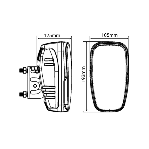 Светодиодные фары головного света 184 Вт для спецтехники (Комплект)