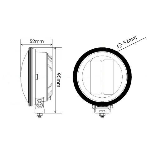 Светодиодные фары дополнительного света комплект с ДХО 40 Вт 