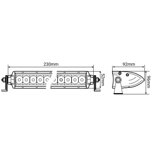 Светодиодная балка однорядная 30 Вт ближнего света (Osram)