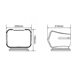 Светодиодный фароискатель черный с ПДУ 60 Вт 4-SS60WB