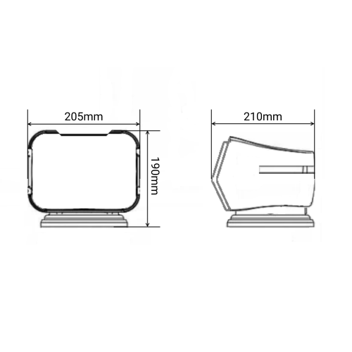 Светодиодный фароискатель черный с ПДУ 60 Вт 4-SS60WB