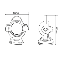 Светодиодный фароискатель черный с ПДУ 60 Вт 5-SS60LB