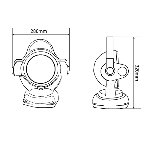 Светодиодный фароискатель черный с ПДУ 60 Вт 5-SS60LB
