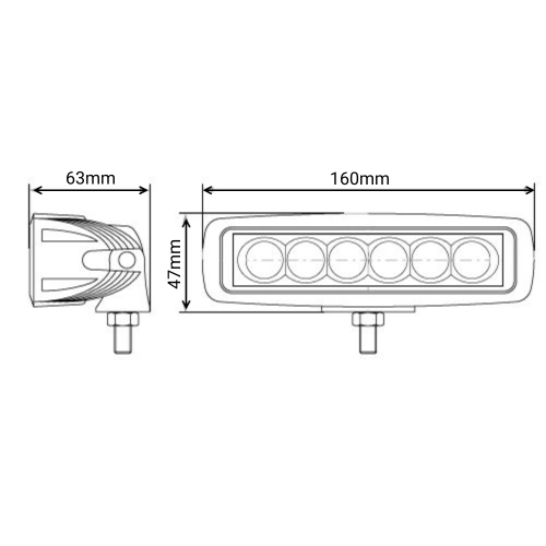 Светодиодная фара рабочего света 18 Вт (Flood)