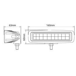 Светодиодная фара рабочего света 18 Вт двух-цветная (Flood)