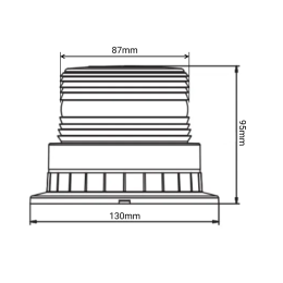 Маяк проблесковый оранжевый светодиодный на магните SR-012-1A
