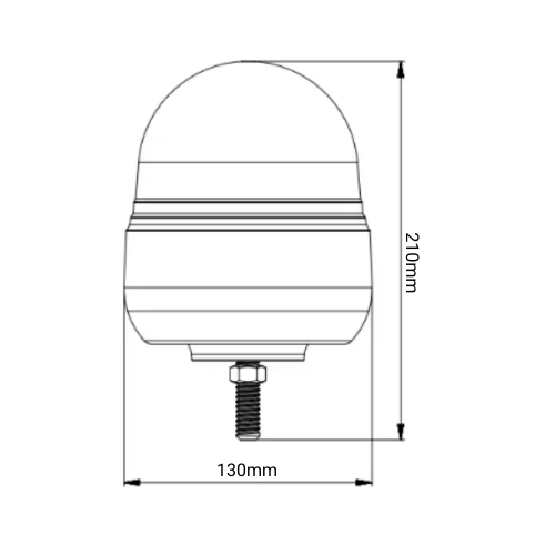 Маяк проблесковый оранжевый светодиодный на кронштейне SR-013C