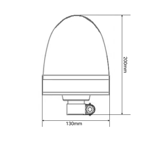 Маяк проблесковый оранжевый светодиодный на кронштейне SR-013G