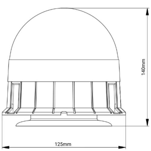 Маяк проблесковый оранжевый светодиодный на магните SR-014F
