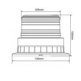 Маяк проблесковый оранжевый светодиодный на магните SR-016-22A