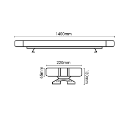 Балка проблесковая оранжевая светодиодная двухсторонняя SR-07C-104W