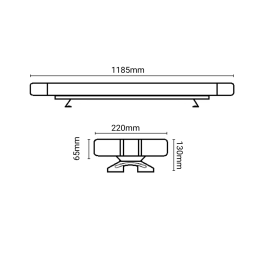 Балка проблесковая оранжевая светодиодная двухсторонняя SR-07C-88W
