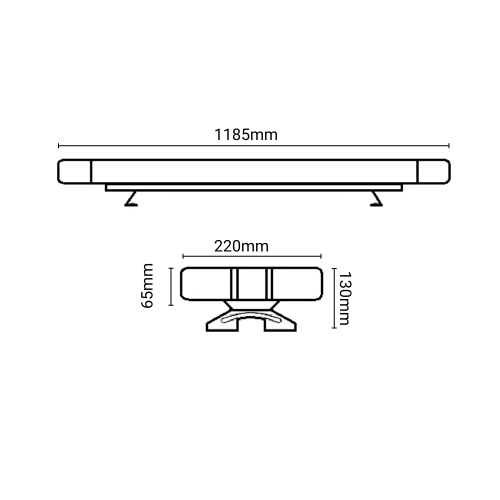 Балка проблесковая оранжевая светодиодная двухсторонняя SR-07C-88W