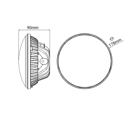 Светодиодные фары головного света с ДХО и поворотниками 7 дюймов 140 Вт (комплект)