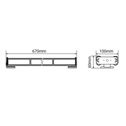 Балка проблесковая оранжевая светодиодная двухсторонняя SR-24-6S