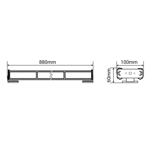 Балка проблесковая оранжевая светодиодная двухсторонняя SR-24-8S