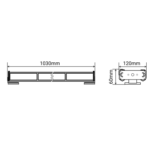 Балка проблесковая оранжевая светодиодная двухсторонняя SR-26-7X2COB