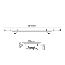 Балка проблесковая оранжевая светодиодная двухсторонняя SR-306W-64 (EMC)
