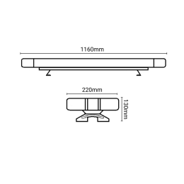 Светодиодная проблесковая балка B07AY 88 Вт с ПДУ 15 режимов