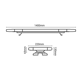 Балка проблесковая оранжевая светодиодная двухсторонняя SR-B7B-104W