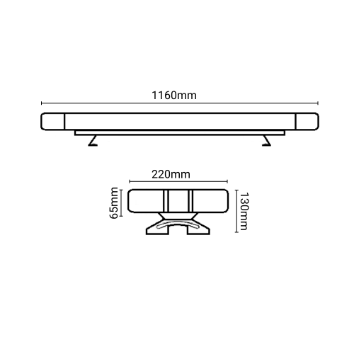 Балка проблесковая оранжевая светодиодная двухсторонняя SR-B07B-88W