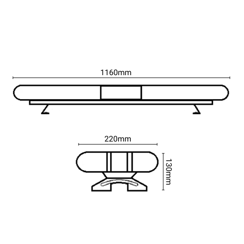 Светодиодная проблесковая балка B07BY 88 Вт с ПДУ 15 режимов