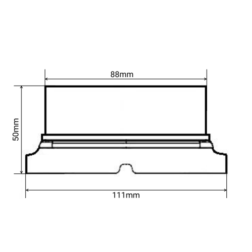 Светодиодный маяк 16 Вт оранжевый трех режимный универсальный без магнита