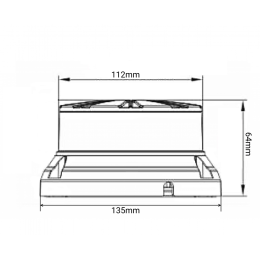 Светодиодный маяк 42 Вт оранжевый трех режимный универсальный
