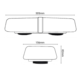 Балка проблесковая оранжевая светодиодная двухсторонняя мини SR-MB10COB1