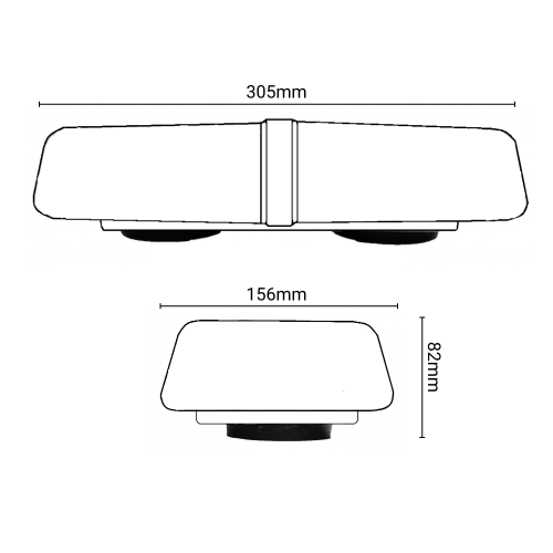Балка проблесковая оранжевая светодиодная двухсторонняя мини SR-MB10COB1