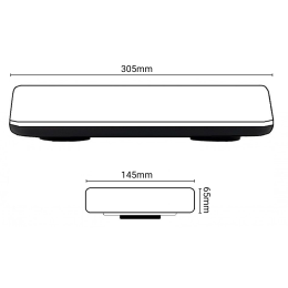 Балка проблесковая оранжевая светодиодная двухсторонняя мини SR-MB10COB4