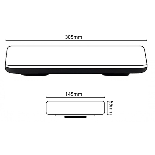 Балка проблесковая оранжевая светодиодная двухсторонняя мини SR-MB10COB4