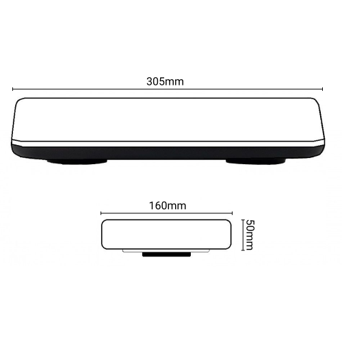 Балка проблесковая оранжевая светодиодная двухсторонняя мини SR-MB10Y