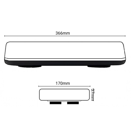Балка проблесковая оранжевая светодиодная двухсторонняя мини SR-MB18
