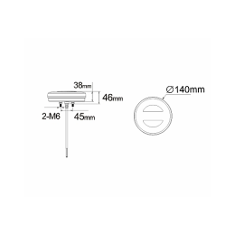 Светодиодный фанарь задний круглый-универсальный 20R-L