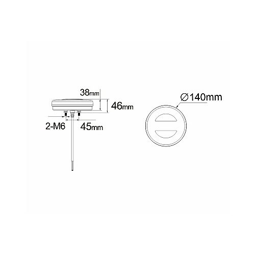 Светодиодный фанарь задний круглый-универсальный 20R-R