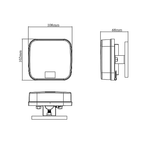 Светодиодные задние фонари беспроводные для прицепа (комплект 2шт) 