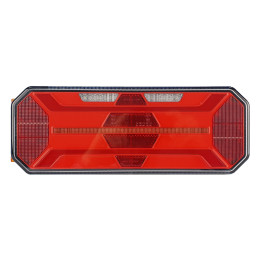 Светодиодный фонарь универсальный 20,2 Вт для грузовиков с подсветкой номера левый (катафот ромб)