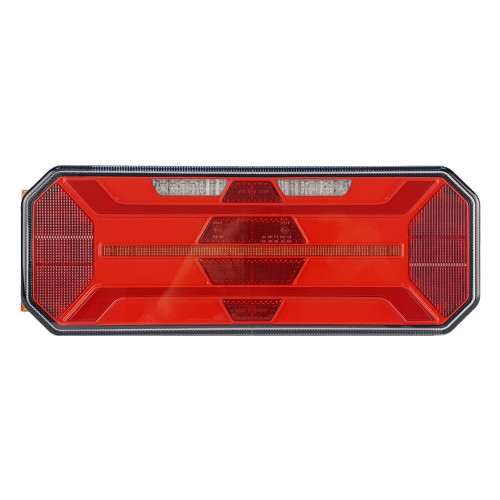 Светодиодный фонарь универсальный 20,2 Вт для грузовиков с подсветкой номера левый (катафот ромб)