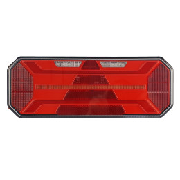 Светодиодный фонарь универсальный 20,2 Вт для грузовиков с подсветкой номера левый (катафот треугольник)