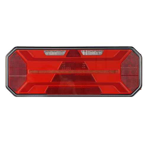 Светодиодный фонарь универсальный 20,2 Вт для грузовиков с подсветкой номера правый (катафот треугольник)